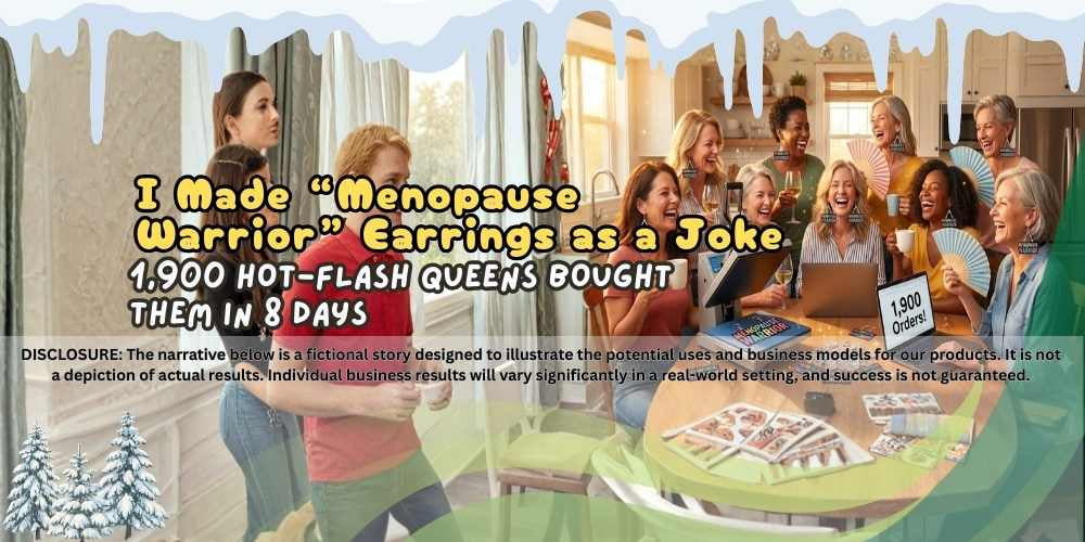 I Made “Menopause Warrior” Earrings as a Joke – 1,900 Hot-Flash Queens Bought Them in 8 Days