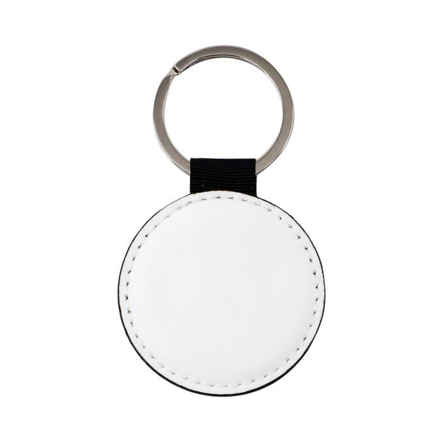 PU Leather Sublimation Keychain – Round/Rectangle Design