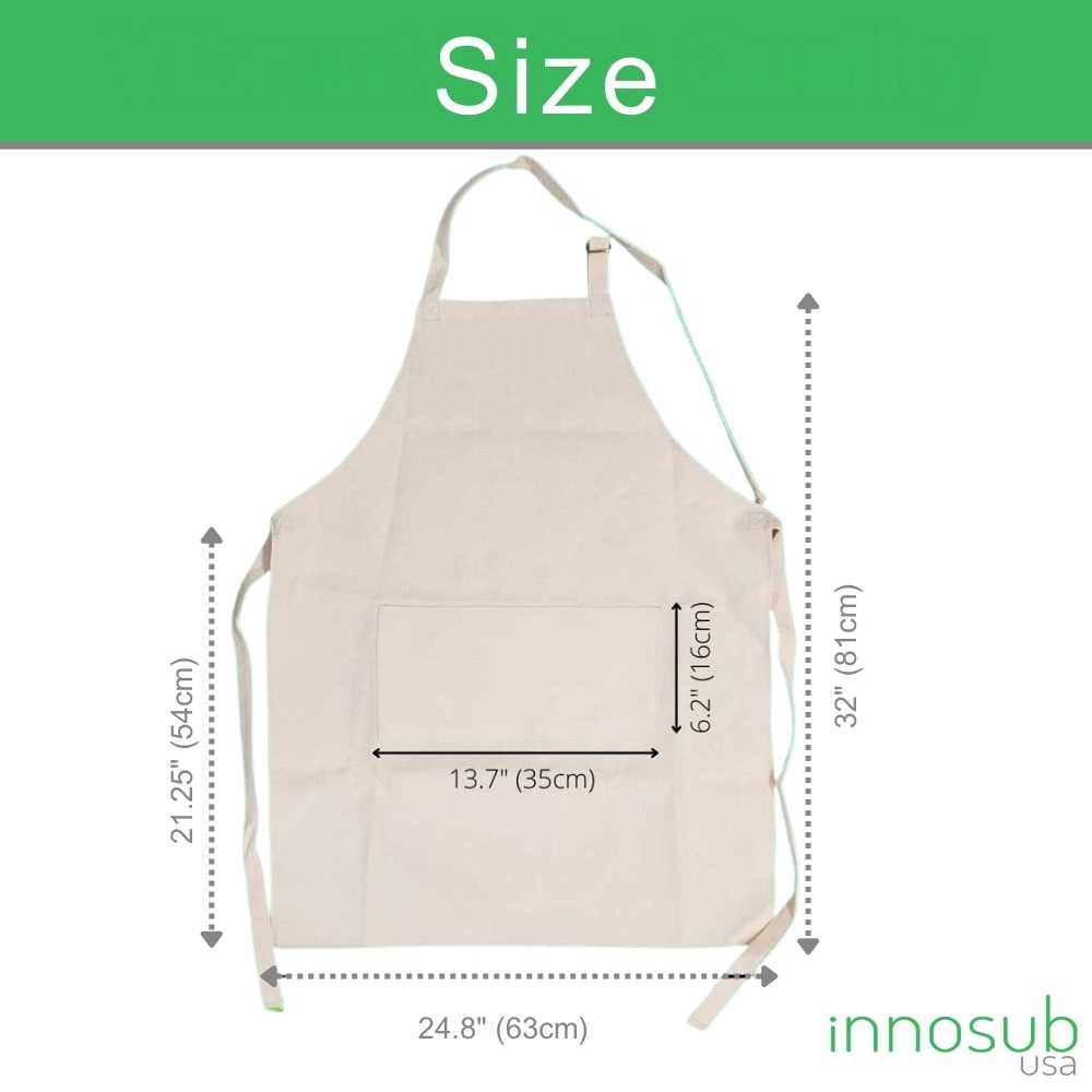 Sublimation Blank Apron for Kitchen Aprons with Pockets Unisex by Innosub USA
