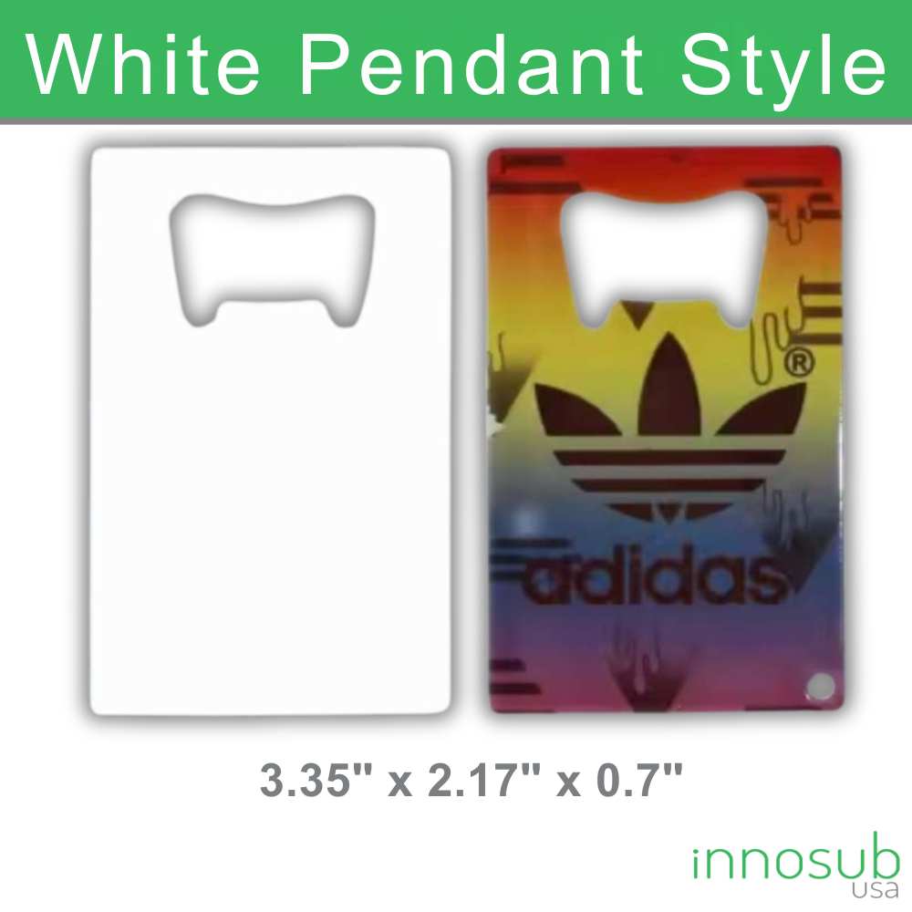 Sublimation blanks Bottle Opener Blanks | Print 2 Sided |Silver |White | by INNOSUB USA