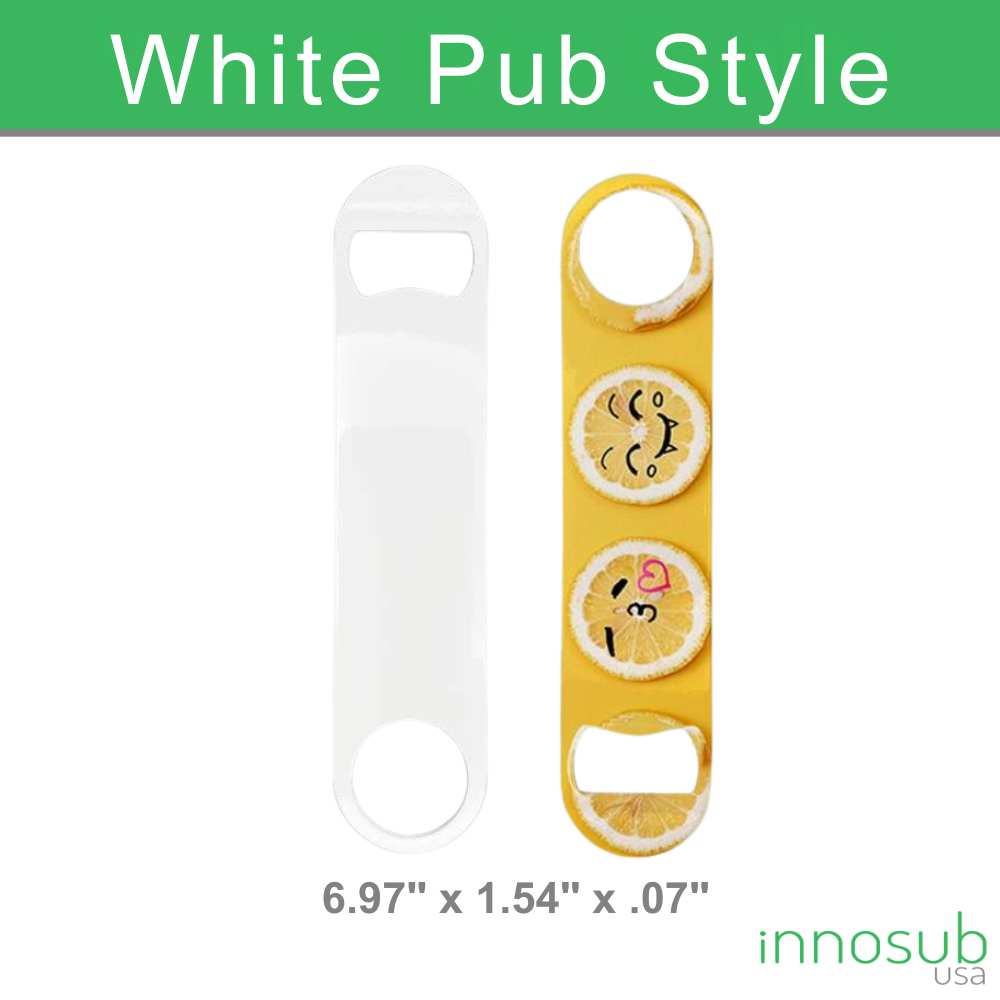 Sublimation blanks Bottle Opener Blanks | Print 2 Sided |Silver |White | by INNOSUB USA