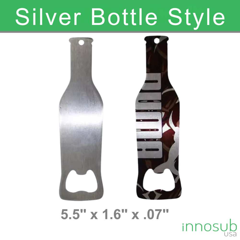Sublimation blanks Bottle Opener Blanks | Print 2 Sided |Silver |White | by INNOSUB USA