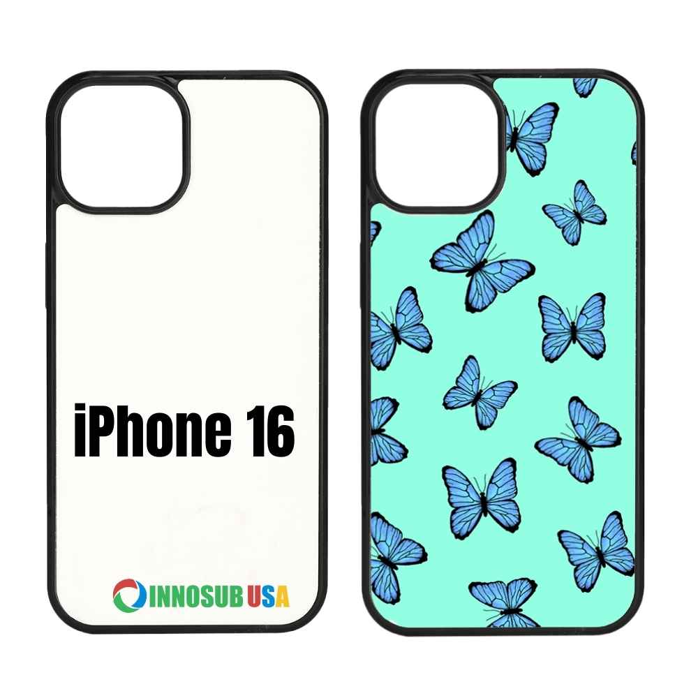 Sublimation Phone Rubber Cases for iPhone 16/15/14/13/12/11 | Aluminum Insert