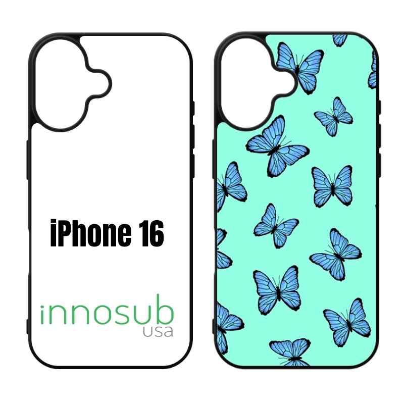 Sublimation Phone Rubber Cases for iPhone 17|16|15|14|13|12|11|Air|Plus|Pro|ProMax - Aluminum Insert