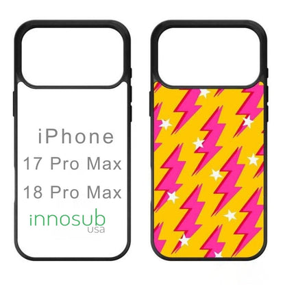 Sublimation Blanks 2D Magnetic Black Rubber Cases for iPhone 18|17|16|15|14|13|12|Air|Plus|Pro|Pro Max