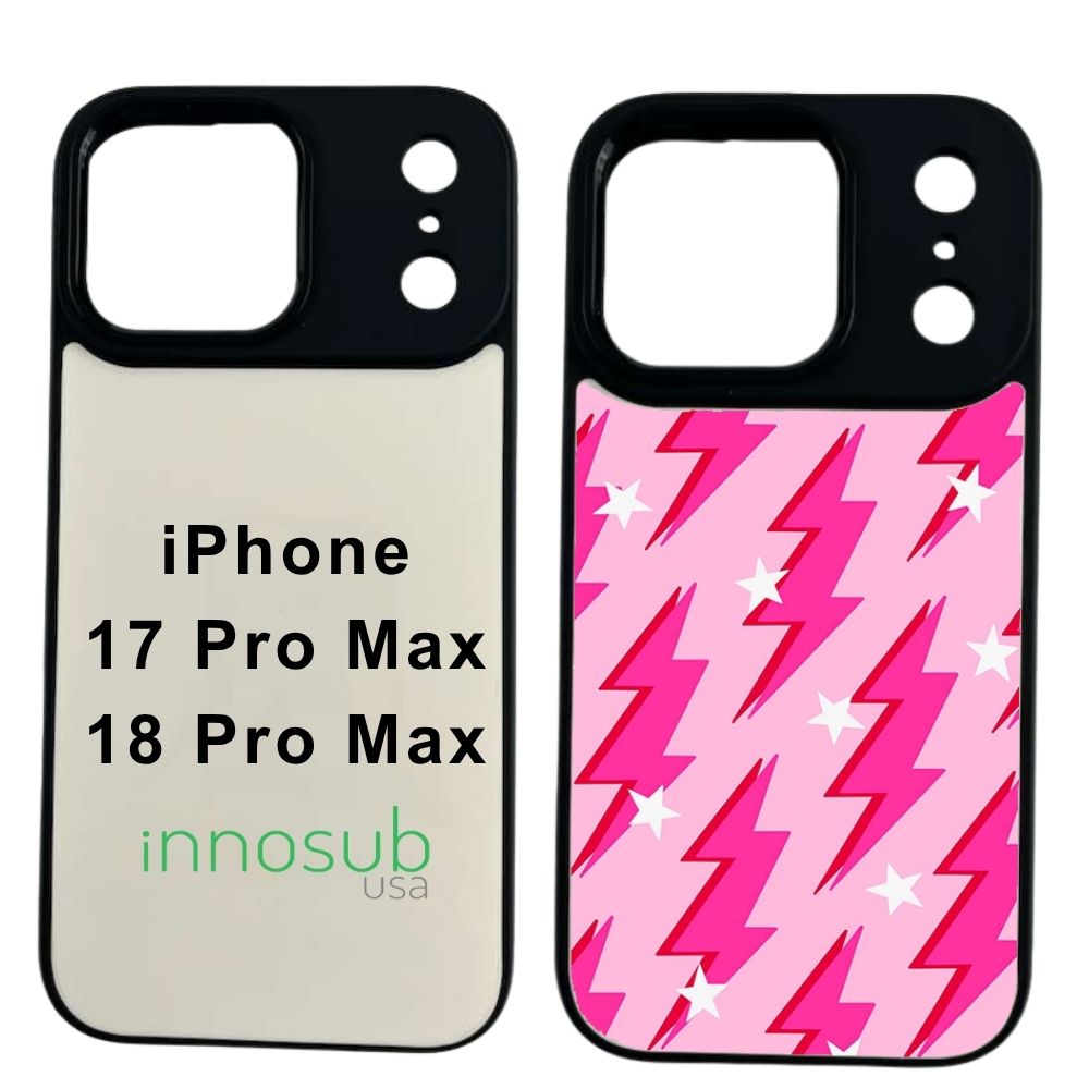 Sublimation Blanks 2D Magnetic Black Rubber Cases for iPhone 18|17|16|15|14|13|12|Air|Plus|Pro|Pro Max