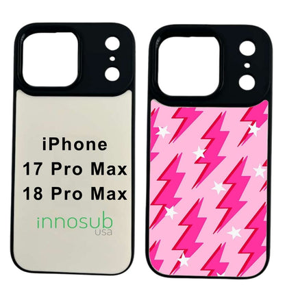 Sublimation Blanks 2D Magnetic Black Rubber Cases for iPhone 18|17|16|15|14|13|12|Air|Plus|Pro|Pro Max