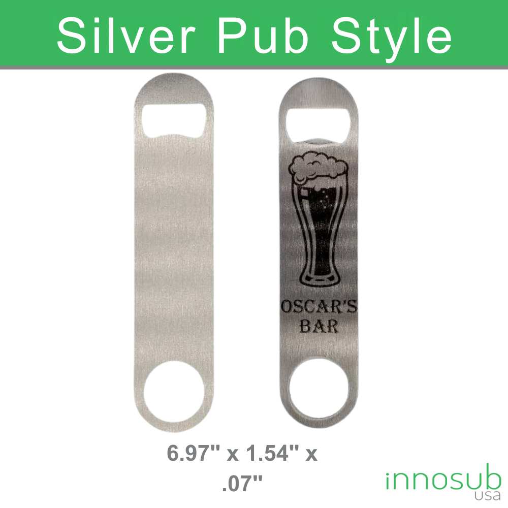 Sublimation blanks Bottle Opener Blanks | Print 2 Sided |Silver |White | by INNOSUB USA