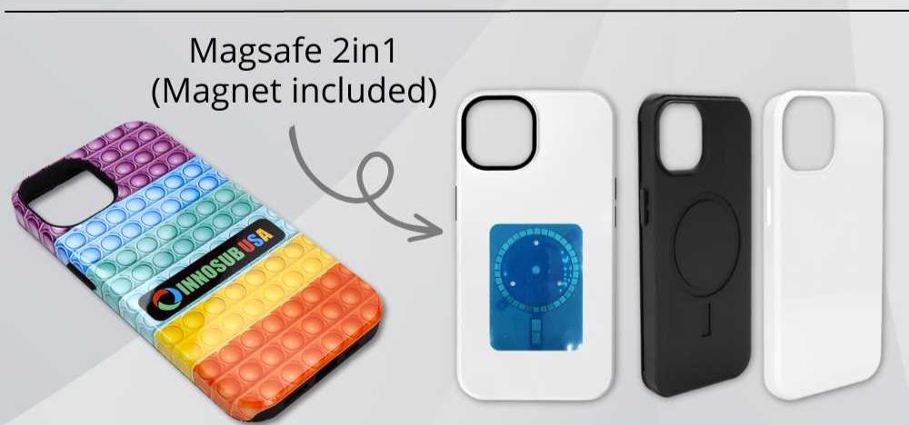 3D Sublimation magsafe blank cases for iphone 14 by innosub