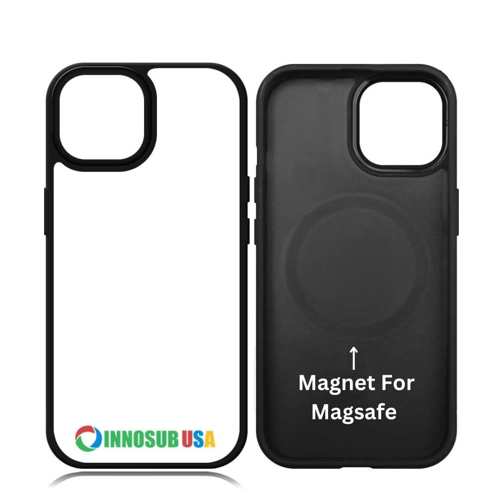 Sublimation Blanks 2D Magnetic Rubber Cases for iPhone 15 | 15 Plus | 15 Pro | 15 Pro Max Cricut