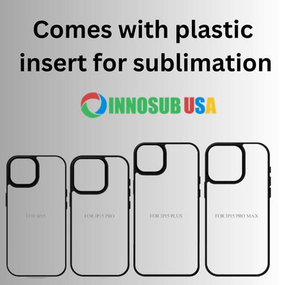 Sublimation Blanks 2D Magnetic Rubber Cases for iPhone 15 | 15 Plus | 15 Pro | 15 Pro Max Wholesale