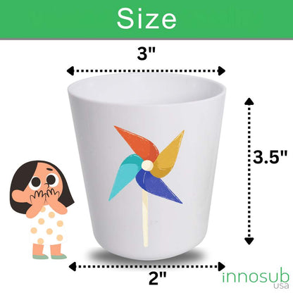 Sublimation Blanks flatware set Polymer Kid's Knife Spoon Fork Plate Cup Bowl