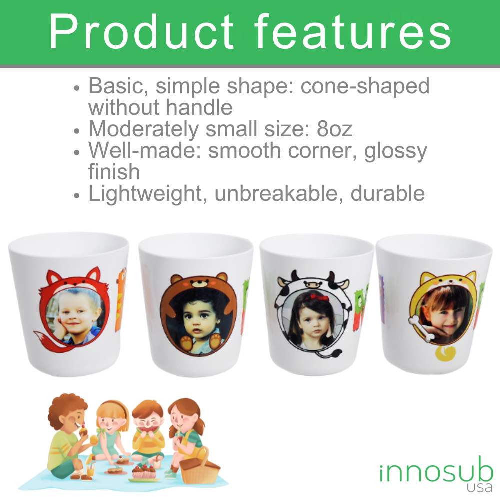 Sublimation Blanks flatware set Polymer Kid's Knife Spoon Fork Plate Cup Bowl