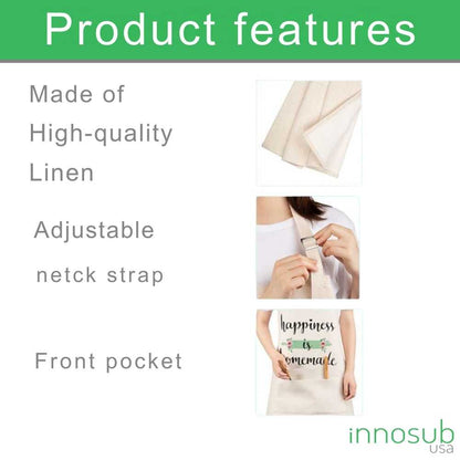 Sublimation Blank Apron for Kitchen Aprons with Pockets Unisex by Innosub USA