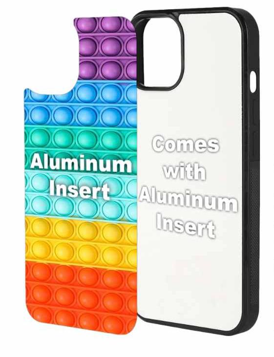 Sublimation Phone Rubber Cases for iPhone 16/15/14/13/12/11 | Aluminum Insert