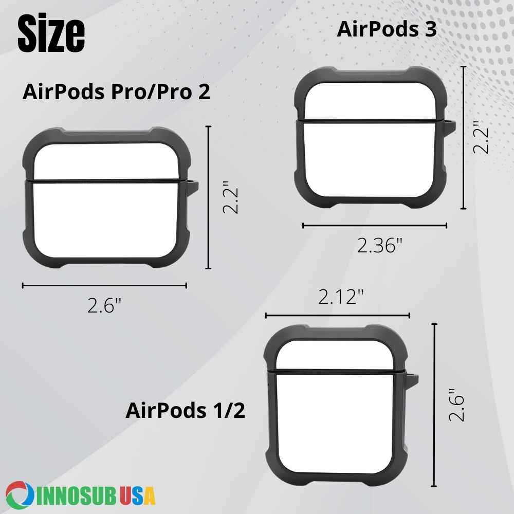 Sublimation Plastic Case Compatible with AirPods and AirPods Pro