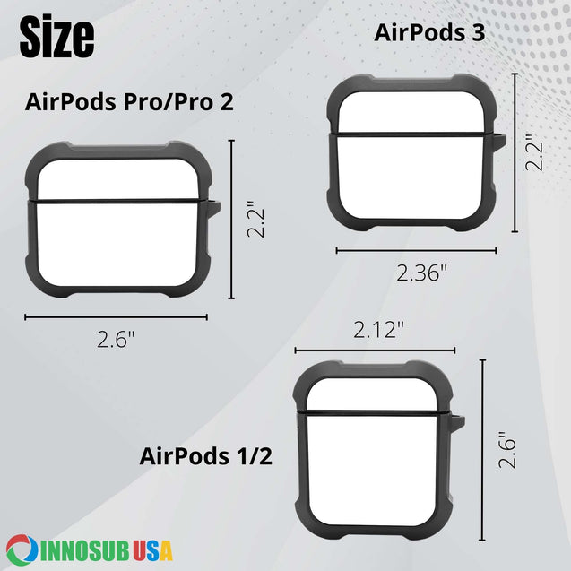 Sublimation Rubber Case Compatible with AirPods AirPods Pro AirPods 3