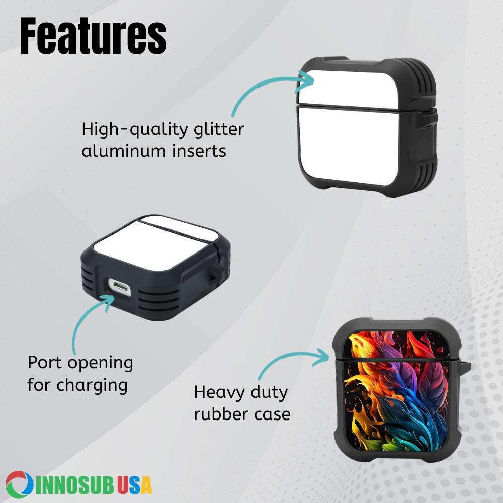 Sublimation Plastic Case Compatible with AirPods and AirPods Pro