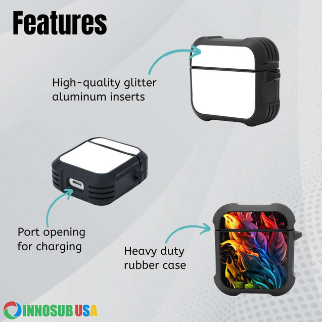 Sublimation Rubber Case Compatible with AirPods AirPods Pro AirPods 3