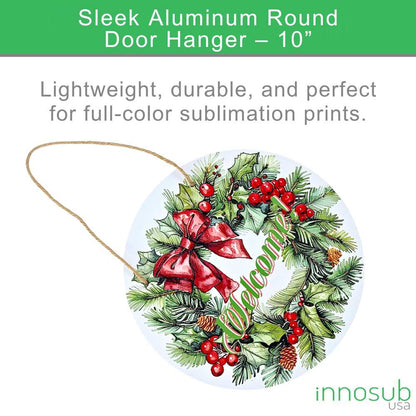 Aluminum sheet Door Hanger: Circle 10"