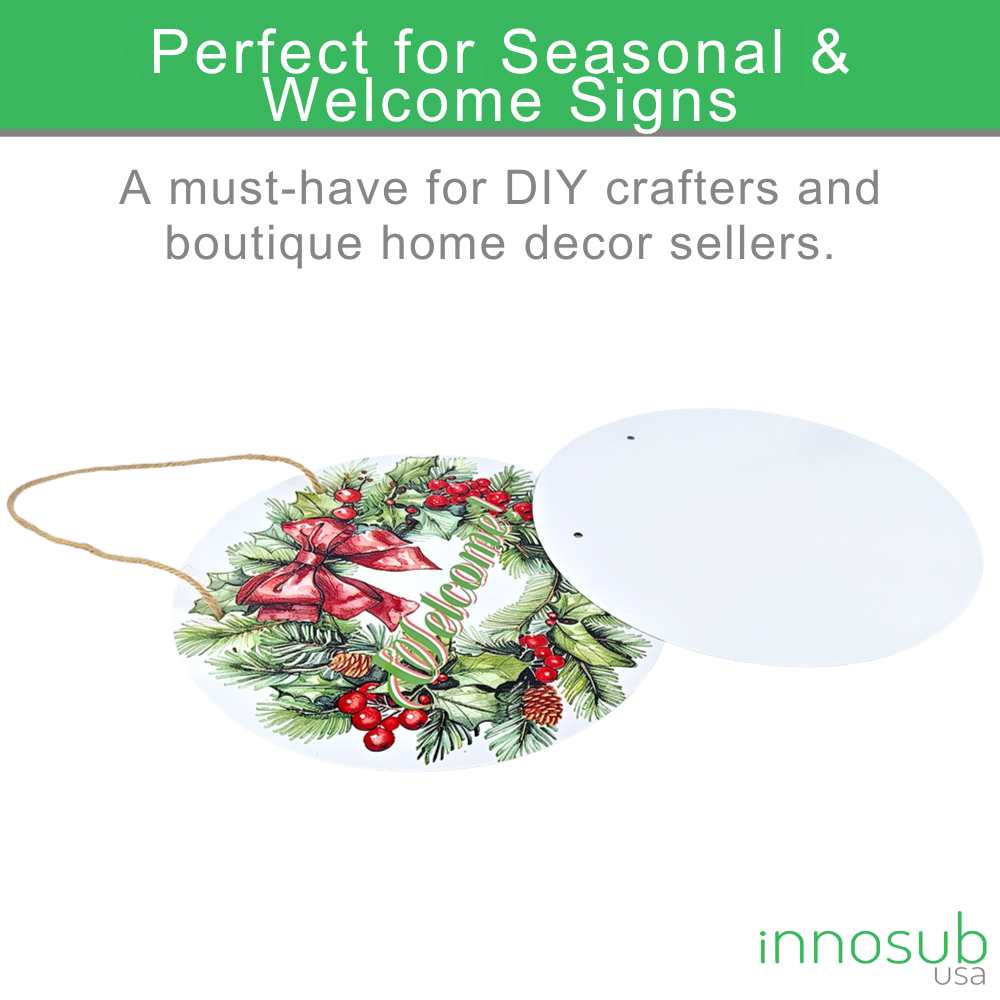 Aluminum sheet Door Hanger: Circle 10"