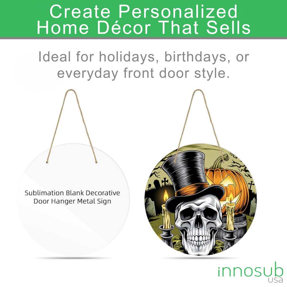 Aluminum sheet Door Hanger: Circle 10"