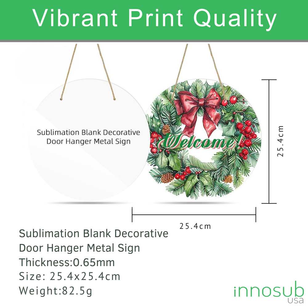 Aluminum sheet Door Hanger: Circle 10"