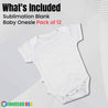 sublimation blank baby onesie by innsub usa