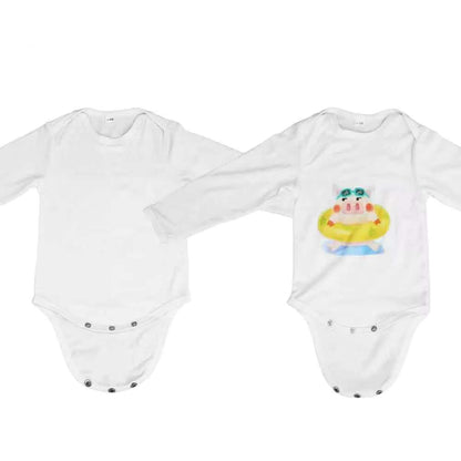 Sublimation Blank Baby Long Sleeved Onesie Polyester White 100% polyester by INNOSUB USA