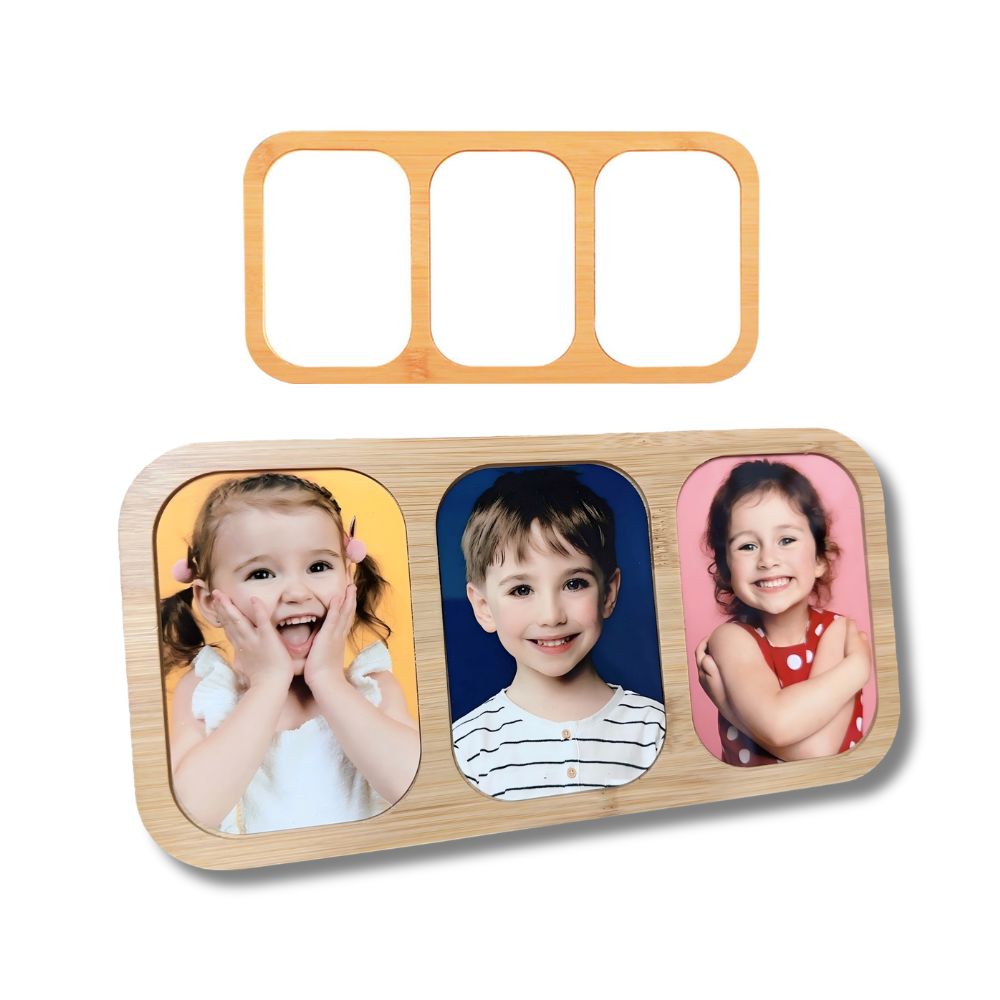 Bamboo Photo Frame - 3 Ovals