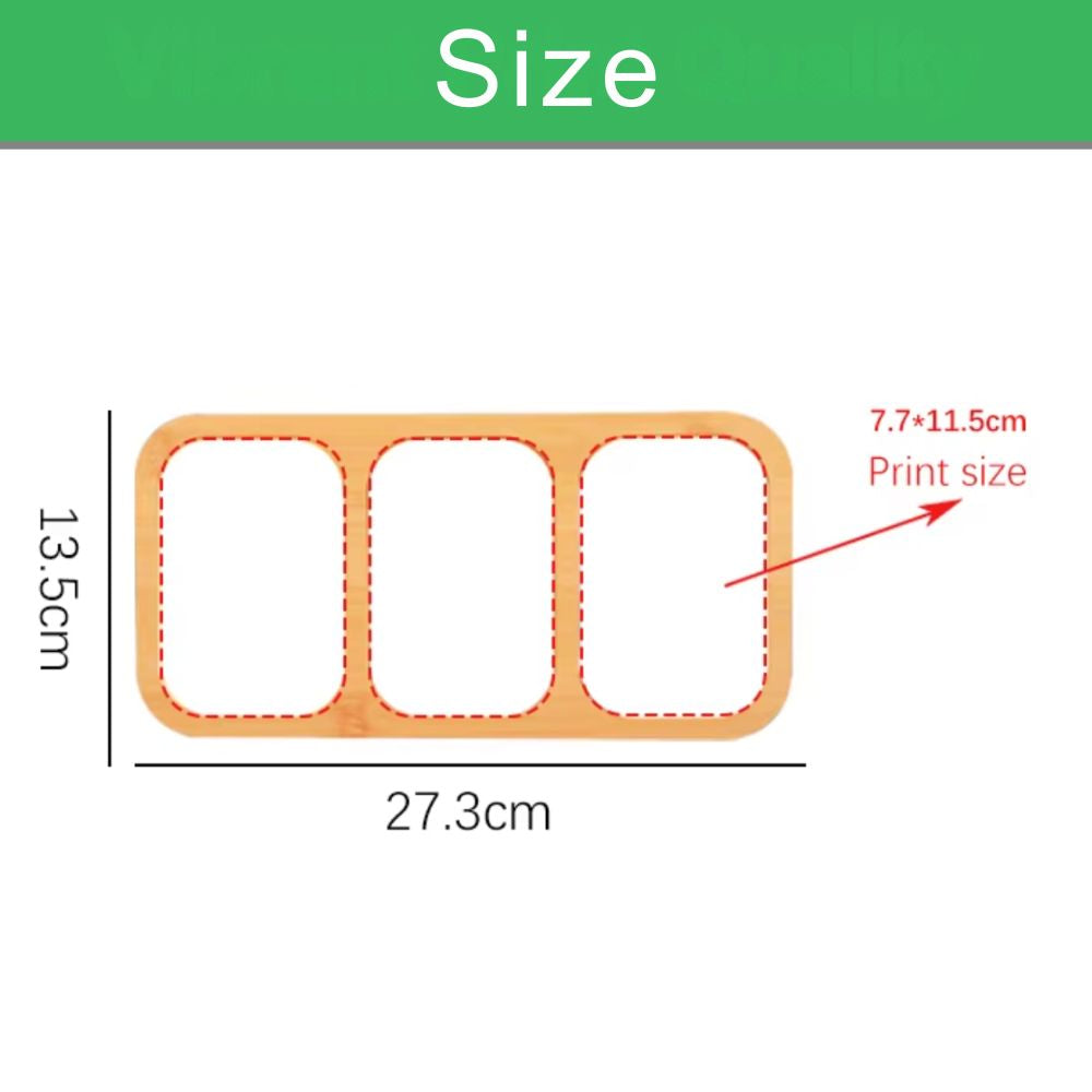 Bamboo Photo Frame - 3 Ovals