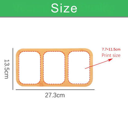 Bamboo Photo Frame - 3 Ovals