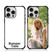 Sublimation Blanks 2D Bumper Anti-Shock Case for iPhone 15/16 Series - With White Glossy Aluminum Insert