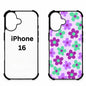 Sublimation Blanks 2D Bumper Anti-Shock Case for iPhone 15|16|17 Series - With White Glossy Aluminum Insert