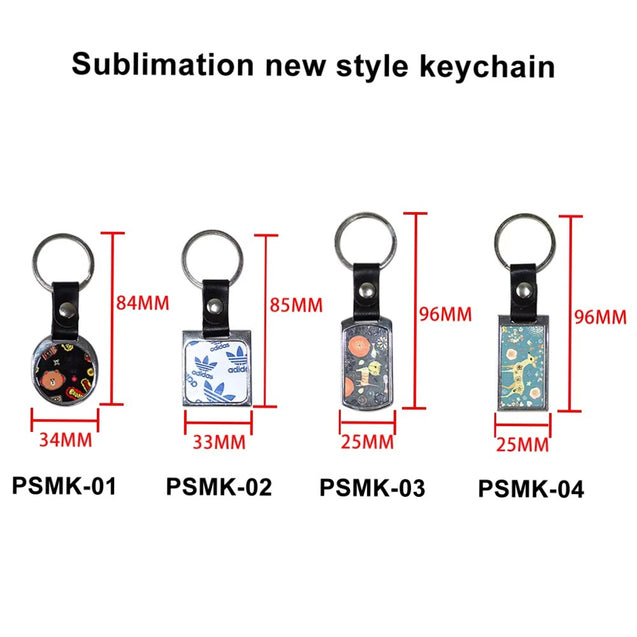 Sublimation Blanks Elegant Keychain with Aluminum Insert Chain |Leather |by INNOSUB USA