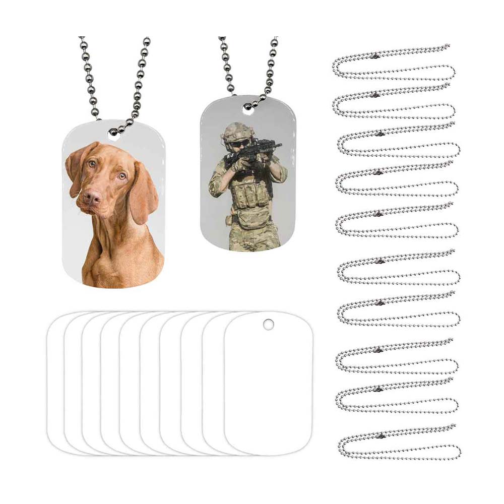 Sublimation Printing Dog Tag Necklace Blank - 2 Sided | Custom Dog Tag  Pendant | Sublimation Pet ID by INNOSUB USA