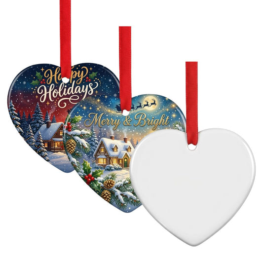 Double-sided Aluminum Ornament - Heart
