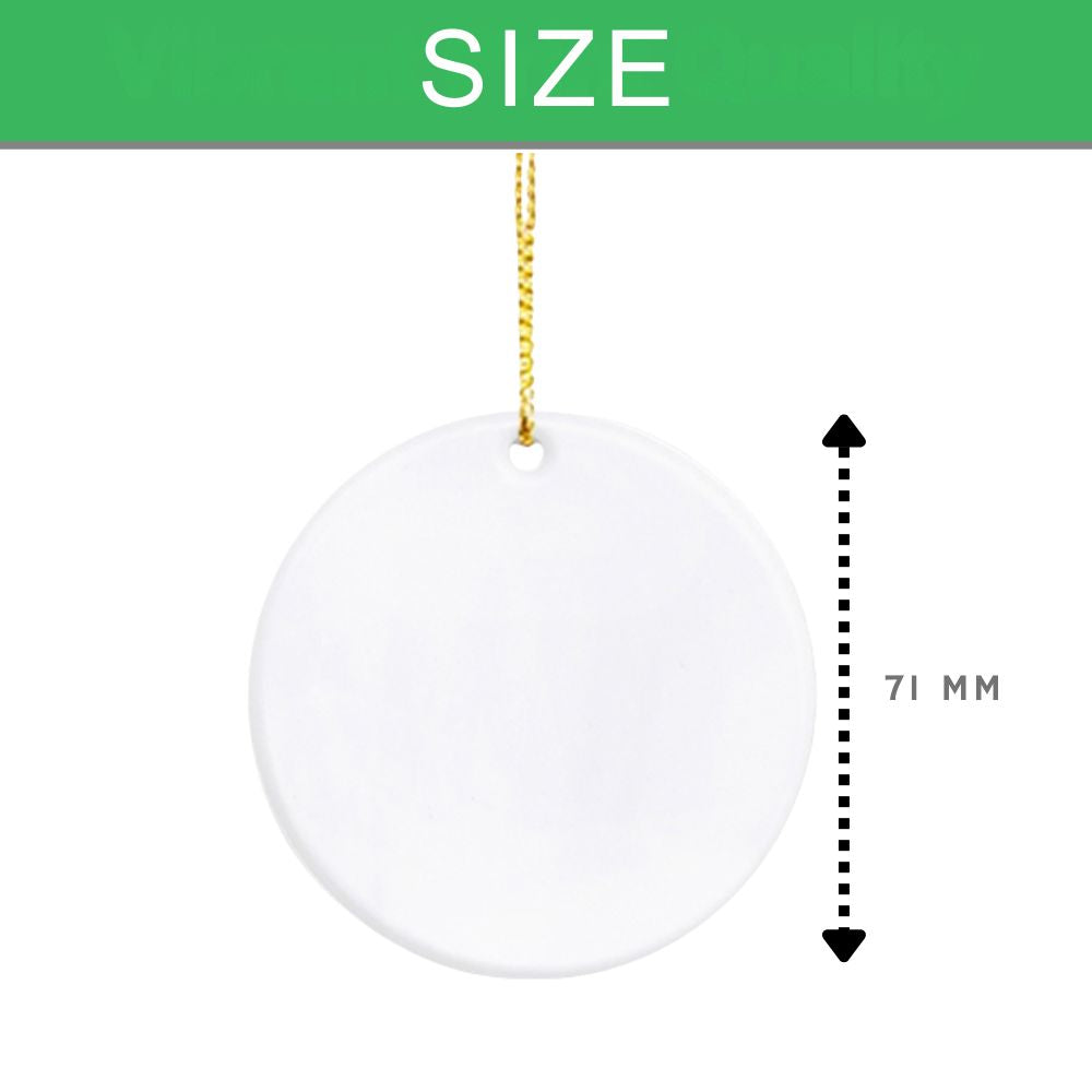 Double-sided Ceramic Ornament - Round