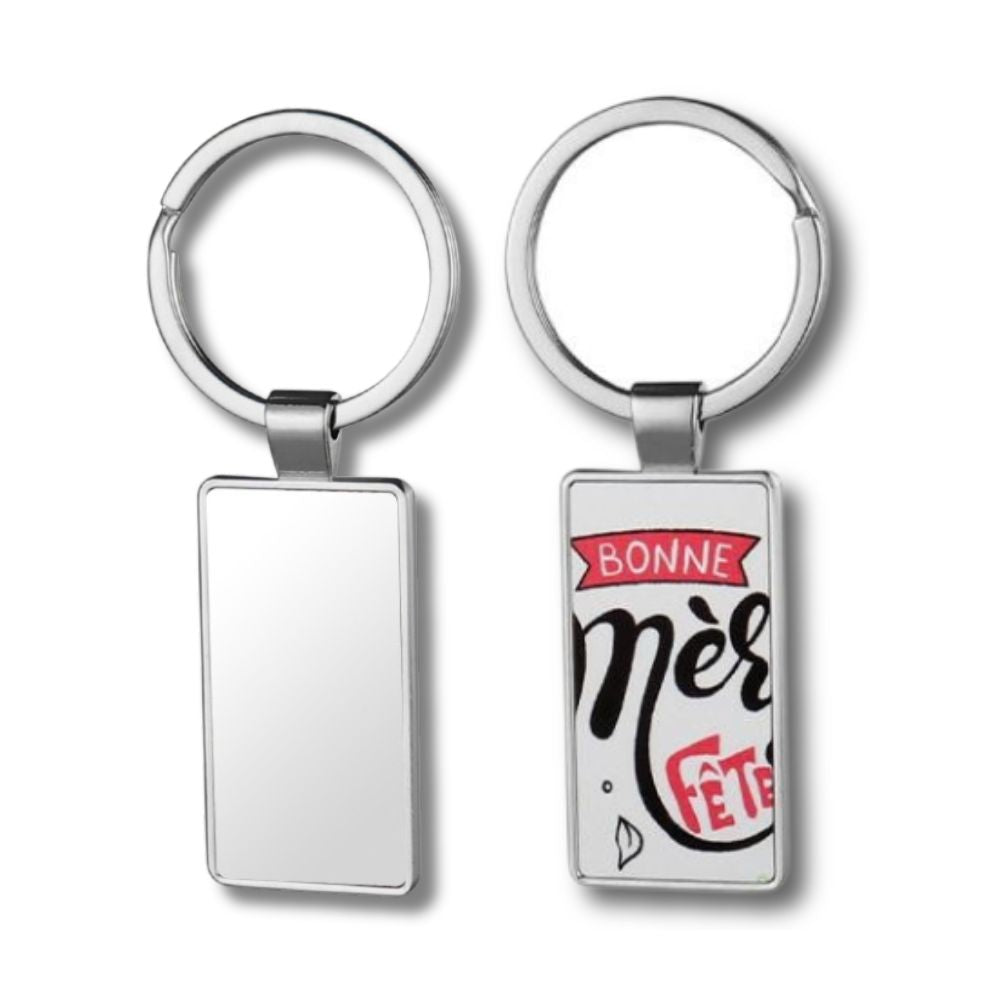 Double-sided Framed Rectangle Keychain