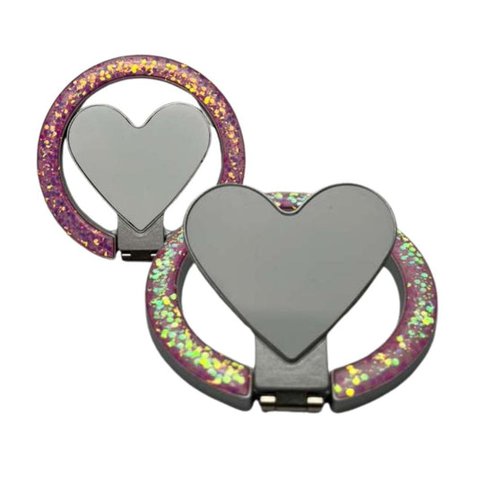 Sublimation Blanks Heart Sparkle Ring With Magnet
