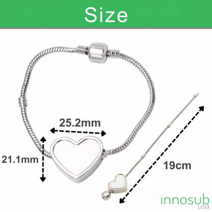 Wear Your Heart: Sublimation Blank Metal Heart Bracelet
