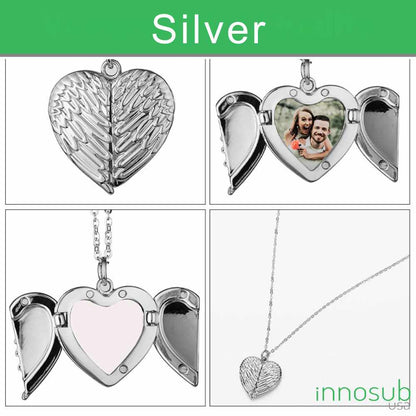 Forever Cherished: Sublimation Blank Metal Heart with Wings Locket