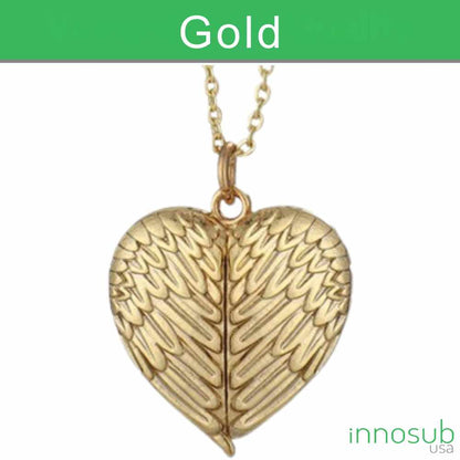 Forever Cherished: Sublimation Blank Metal Heart with Wings Locket