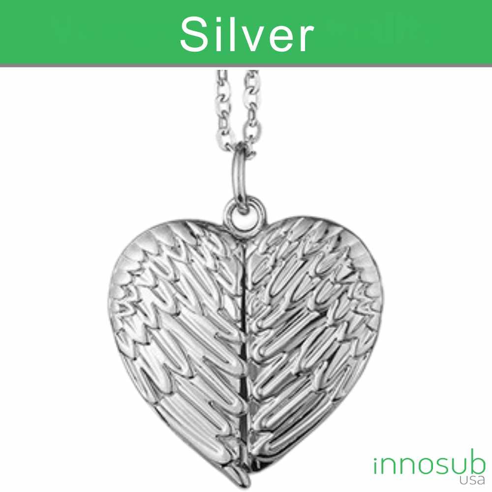 Forever Cherished: Sublimation Blank Metal Heart with Wings Locket