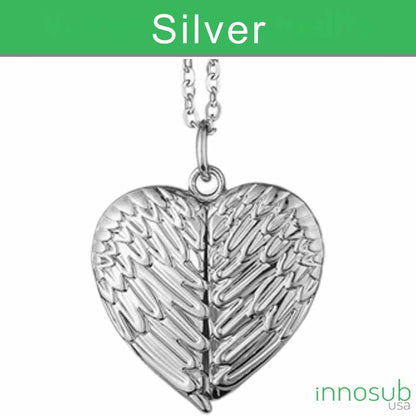 Forever Cherished: Sublimation Blank Metal Heart with Wings Locket
