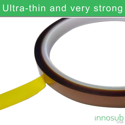 2X Sublimation Heat Tape, No Residue, High Temperature Tape - 12mm & 8mm