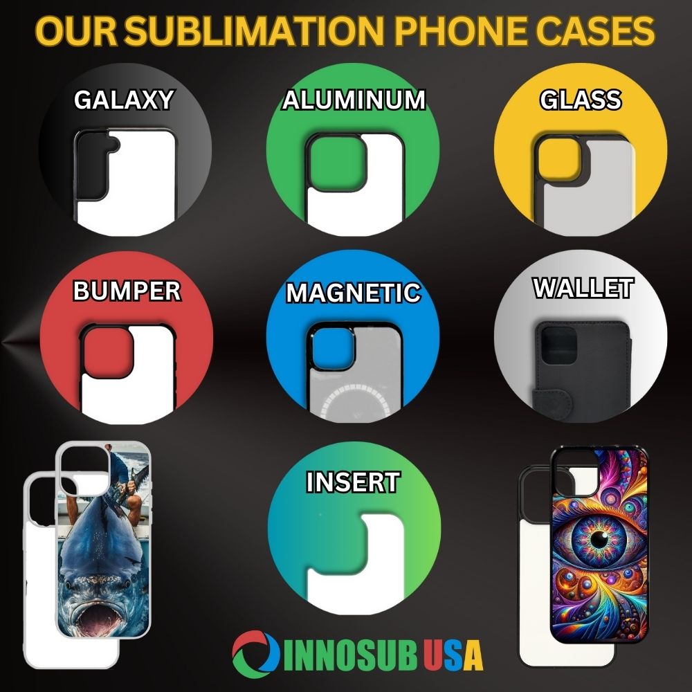 Sublimation Phone Rubber Cases for iPhone 16/15/14/13/12/11 | Aluminum Insert