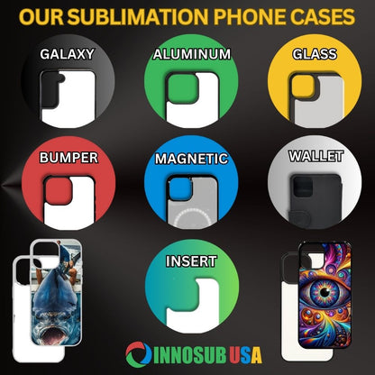 Sublimation Phone Rubber Cases for iPhone 16/15/14/13/12/11 | Aluminum Insert