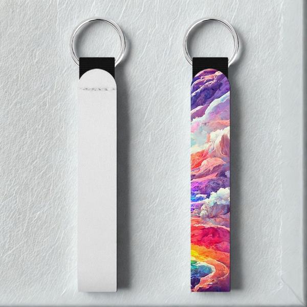 Sublimation Blanks Neoprene Wristlet Keychain