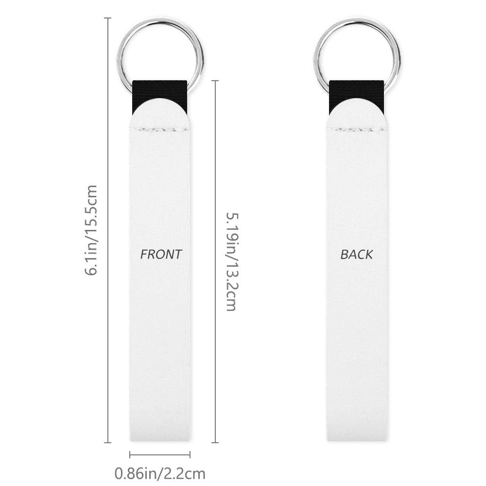 Sublimation Blanks Neoprene Wristlet Keychain